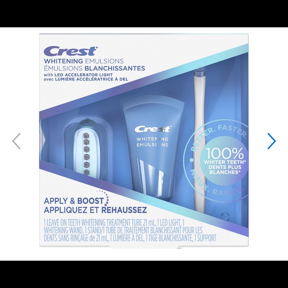 Crest Whitening Emulsions With Led Accelerator Light, Leave-On Teeth